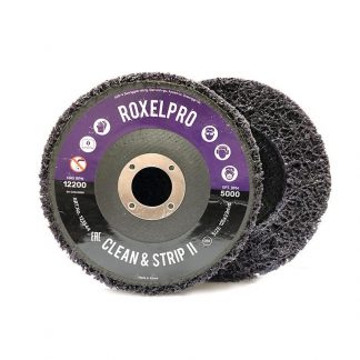 RoxelPro Пурпурный зачистной круг ROXPRO Clean Strip II на оправке 125*22мм.